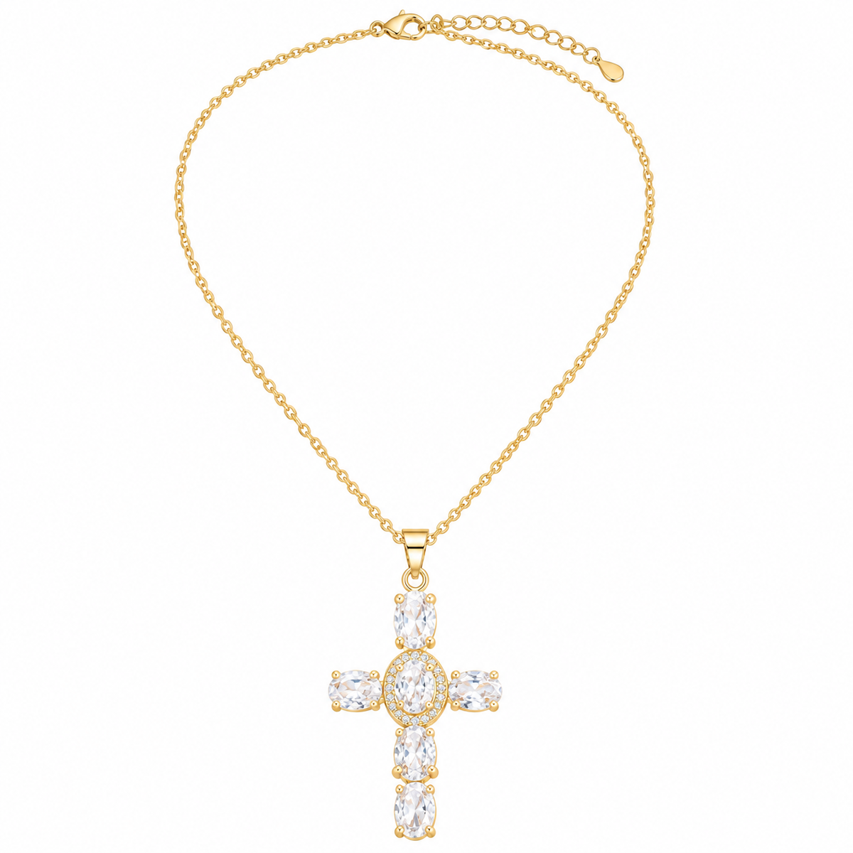 Zircon Cross Necklace